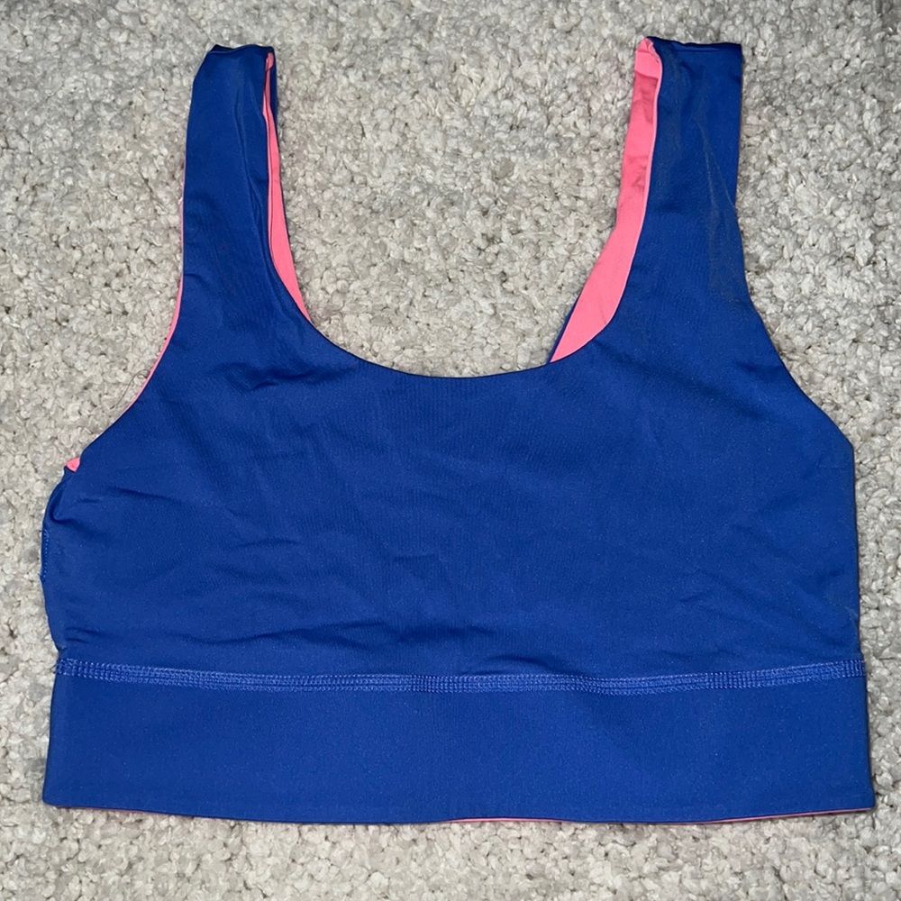 Fabletics Harlow Reversible Sports Bra - Size M - Pink & Blue